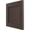 Ekena Millwork 12"W x 12"H True Fit PVC Flat Panel Shutters Sample, Raisin Brown SAMPLE-TFPFPTB - alternate 3